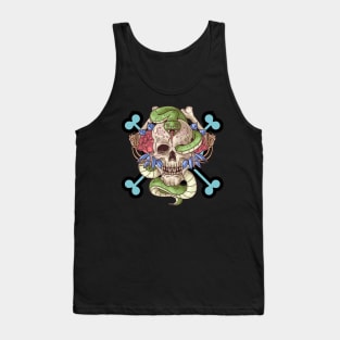 Skeleton with snake Tank Top